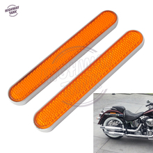 Guardabarros trasero naranja para motocicleta, funda reflectora para Harley Sportster 883 1200 Softail Dyna Fatboy 2024 - compra barato