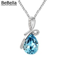 BeBella ожерелье с подвеской в форме капли жемчуга с кристаллами Swarovski элементы модные ювелирные изделия для женщин подарок для девушки 2024 - купить недорого