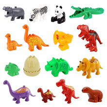 Animals Big Building Blocks Bricks Jurassic Dinosaur Accessories Educational DIY Toy For Children Compatible Big Size Brick Gift 2024 - buy cheap