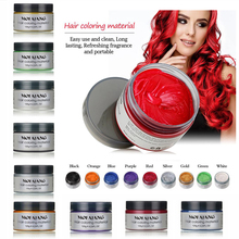 Mofajang  Disposable Hair Color Wax 9 Colors Molding Paste Dye Sliver Grandma Green Hair Dye Wax Mud Cream 2024 - buy cheap