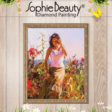 2018 Sophie Beauty New Diy Diamond Painting Cross Stitch Handcraft Embroidery Bedroom Lady Flower Needlework Mosaic Arts Kits 2024 - buy cheap