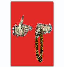 Quente novo run the jewels 2 rap música ablum-seda arte poster adesivo de parede decoração presente 2024 - compre barato