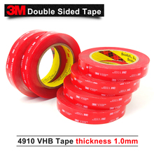 1MM Thickness Double coated clear acrylic foam tape 3M 4910 VHB Tape, high temperature transparent acrylic foam tape 12.7mm*4.6m 2024 - buy cheap