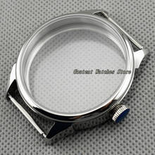 42mm Silver Stainless Steel Wristwatch Case suitable for 6497/6498 Seagull ST36 Mechanical Watch Shell 2024 - buy cheap