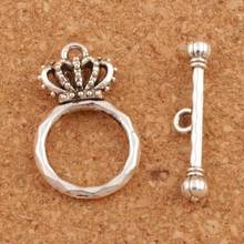 Crown Bracelet Toggle Clasps DIY 13sets Zinc Alloy Jewelry Making L864 15.3x23.7mm 2024 - buy cheap