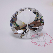 60mm perfeito gem corte de cristal vidro diamante pedra preciosa acessórios de decoração para casa 2024 - compre barato