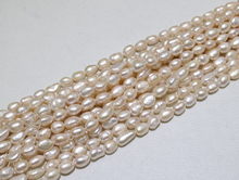 Cuentas de perlas reales al por mayor 8-11mm rosa claro blanco Oval perlas de agua dulce naturales perlas sueltas envío gratis regalo hecho a mano 2024 - compra barato