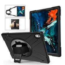 Capa proteção para ipad pro 12.9 "(2018), proteção para crianças à prova de choque, resistente a impactos, silicone + protetor com alça de pulso + película 2024 - compre barato