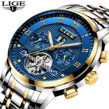 LIGE Men Watches Top Brand Luxury Automatic Watch Men's Full steel Wrist watch Man Fashion Casual Waterproof Clock reloj hombre 2024 - buy cheap