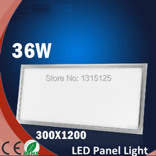 Panel de luz Led para decoración del hogar, lámpara cuadrada ultradelgada de 36W, 300x1200, 5 unids/lote, Envío Gratis 2024 - compra barato