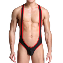 Stretch Shaper Open Back Leotard Sexy Men's Underwear Bodysuit  Male Jumpsuits Wrestling Singlets Guy Jockstrap Shaper One-piece 2024 - buy cheap