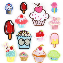 10Pcs Cute Hamburg French Fries Cherry Ice Cream Embroidered Iron On Patches For Clothing Fabric Sewing Stickers Badges Applique 2024 - buy cheap