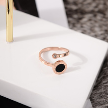 YUN RUO-anillos con números romanos abiertos para mujer, Color oro rosa, regalo de cumpleaños para mujer, joyería de acero de titanio que no se decolora, 2019 2024 - compra barato