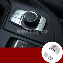 For BMW X1 F48 Inner Console iDrive Multimedia Button Trim Cover 2016-2021 5pcs Car Accessories Interior Car Decor Car Trim 2024 - buy cheap