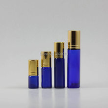 Botella de cristal con forma de bola azul para Perfume, envase para Perfume, aceite esencial, Perfume, envase de embalaje cosmético F1026, 3ml, 5ml, 7ml, 10ml 2024 - compra barato