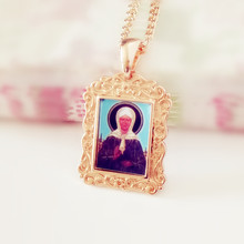 Blessed Virgin Mary Pendant Necklace Christian  Women Pendant New Fashion Religion Pendant Trendy 585 Gold Color Jewelry 2024 - buy cheap