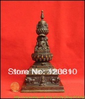 Tibetan Bronze Stupa dagoba Buddha Statue 7.5"H A 2024 - buy cheap