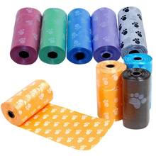 15 Pcs/Rolls Pet Dog Waste Poop Bag With Printing Doggy Bag Pick Up Pooper Bags Pet Supplies Random Color Wholesale 2024 - buy cheap