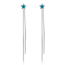 XIYANNIKE 925 sterling silver Korea Personality Blue Star Long Tassel Earrings For Women Wedding Party Jewelry Gift New VES7166 2024 - buy cheap