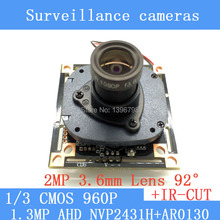 Mini câmera de vigilância noturna, ahd, 1/3 mp, 1280 ", cmos 960*960, cctv, p, módulo de câmera, tamanho 38*38mm/32*32mm 2024 - compre barato