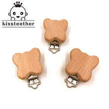 New Arrival Lovely Wooden Pacifier Clip Natural Beech Wood Baby Pacifier Clips Dummy Clips DIY Pacifier Chain Accessory 2024 - buy cheap