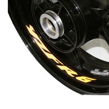 Conjunto de adesivos para rodas de motocicletas de alta qualidade, 8 peças, decalque refletivo, ideal para yamaha, yzf, r6, yzfr6 2024 - compre barato