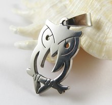 1pcs Free Shipping Men Jewelry Owl Accessories Tidal Current Male Titanium Stainless Steel Necklace Pendant Owl 2024 - buy cheap