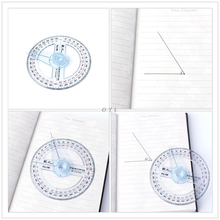 NEW Plastic 360 Degree Protractor Ruler Angle Finder Swing Arm School Office 2024 - buy cheap