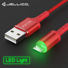 Jellico LED Lighting Micro USB Phone Cable For Samsung USB Cable For Xiaomi Huawei Fast Charging Charger Mobile Phone Data Cable 2024 - buy cheap
