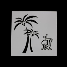 Coconut Tree DIY Scrapbook Photo Album Decorative Paper Cards Craft Painting Template Sheet Stencil Coloring Embossing Reusable 2024 - buy cheap