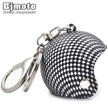 BJMOTO Fashion Creative Car Motorcycle Bicycle Helmet Key Chain Cool Key Ring Classy Keychain Grid Keyring 2024 - buy cheap