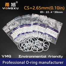 5PCS/lot White Silicon O-ring Silicone/VMQ CS2.65mm ID22.4/23.6/25/25.8/26.5/28/30*2.65mm O Ring Seal Rubber Rings Gasket 2024 - buy cheap