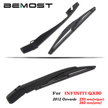 Bemost-limpador de para-brisa traseiro de carro, lâmina de borracha natural para infiniti qx80 250mm hatchback 2012 2013 2014 2015 2016 2017 2024 - compre barato