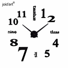 Hot new Quartz clocks fashion watches 3d real big wall clock rushed mirror sticker diy modern style design decor clock 2024 - buy cheap