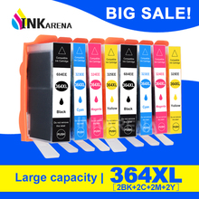 Inkarena-cartucho de tinta completo para impressora, 2 conjuntos, 364xl, hp 364, photosmart 5510, 5515, 6510, 7520, 6520, b010a, b109a, b209a, b209c 2024 - compre barato