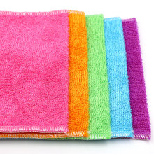 10 Pcs Mixed Color Magic Anti-grease Scouring Pad Bamboo Fiber Dish Cloths Rags Washing Towels Kitchen Cleaning Wiping Rag 2024 - buy cheap