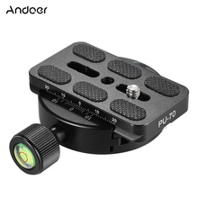 Andoer KZ-40 Universal Aluminum Alloy Tripod Head Disc Clamp Adapter w/ PU-70 Quick Release Plate Compatible for Arca Swiss 2024 - buy cheap