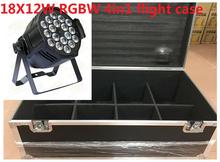 Светодиодные светильники 8 unids 18x12 W с чехлом для полета, 1 светодиодный светильник RGBW 4 в 1 DMX 8, плоские светодиодные роскошные светильники 2024 - купить недорого