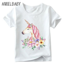 Baby Boys/Girls Harajuku Dabbing Unicorn Funny T shirt Kids Comfortable T-shirt Children Short Sleeve Tops,ooo5189 2024 - buy cheap