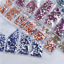 Strass de vidro em diversos tamanhos, cores mistas, pedras preciosas para arte em unhas, manicure, faça você mesmo, decorações 2024 - compre barato