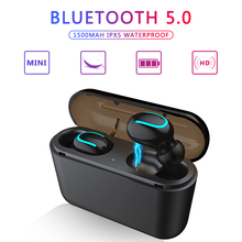 ASKMEER наушники-вкладыши TWS Bluetooth 5,0 Наушники mini True Беспроводной 3D стерео наушники гарнитура с микрофоном громкой связи спортивные наушники Автоматическое Сопряжение гарнитуры 2024 - купить недорого