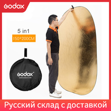 Godox 150 x 200cm 5 in 1   59"x79" Portable Collapsible Light Round Photography Reflector for Studio 2024 - buy cheap