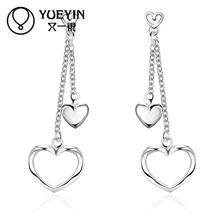 High quality silver plated Earrings New Fashion Jewelry for women's wedding silver-plated long drop earrings dangle earrings 2024 - buy cheap