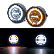 Motorcycle Retro Black Metal LED Headlight Lamp Daytime Running Headlight For CG125 GN125 For Harley Cafe Racer Honda 2024 - buy cheap