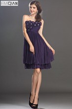 Бесплатная доставка, новое милое коктейльное платье без бретелек с цветами ручной работы 2024 - купить недорого