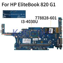 KoCoQin-placa base para ordenador portátil, placa base para HP EliteBook 820 G1 I3-4030U, 778828-001, 778828-601, 6050A2630701-MB-A01 SR1EN 2024 - compra barato
