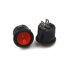 10 шт., миниатюрные круглые красные 2-контактные тумблеры диаметром 16 мм 2024 - купить недорого