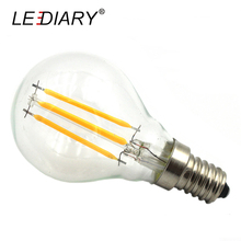 LEDIARY Dimmable E14 P45/G45 LED Filament Bulb 2W/4W LED Clear Ball Lamp 220V-240V Warm/Cold White  Super Bright 2024 - buy cheap