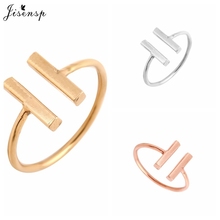 Женское двойное кольцо Jisensp, классическое регулируемое кольцо с геометрическим узором, для помолвки, 2018 2024 - купить недорого