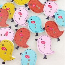 50PCS Mixed Wooden Buttons Cute Bird Pattern Decorative Buttons 2 Holes Sewing Accessories Craft DIY Scrapbooking WB125 2024 - buy cheap